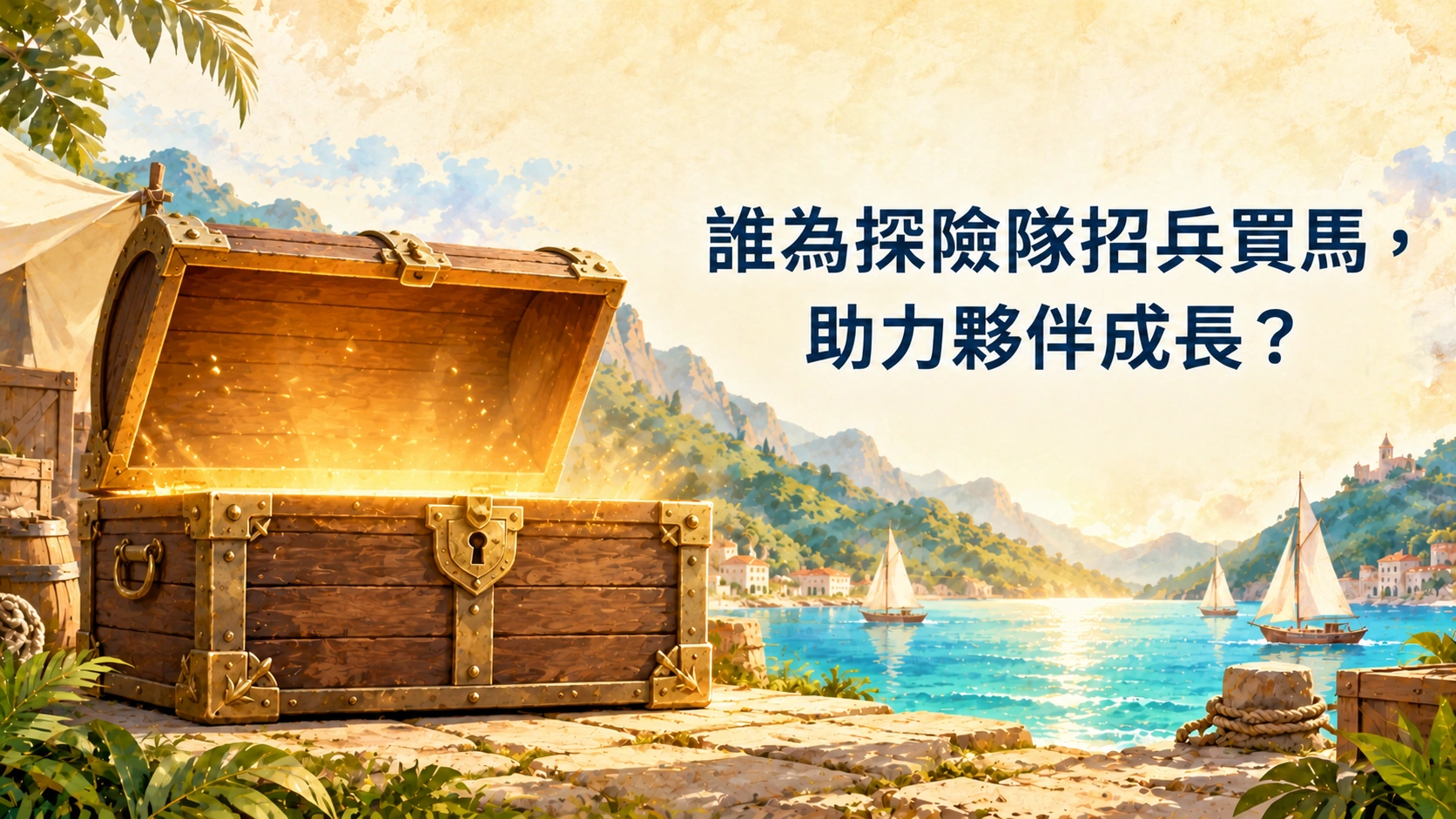 寶箱開啟，發出金色光芒